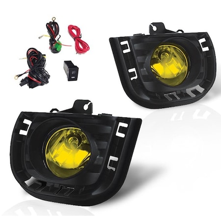 Winjet Fog Light - Yellow - Wiring Kit Included CFWJ-0372-Y